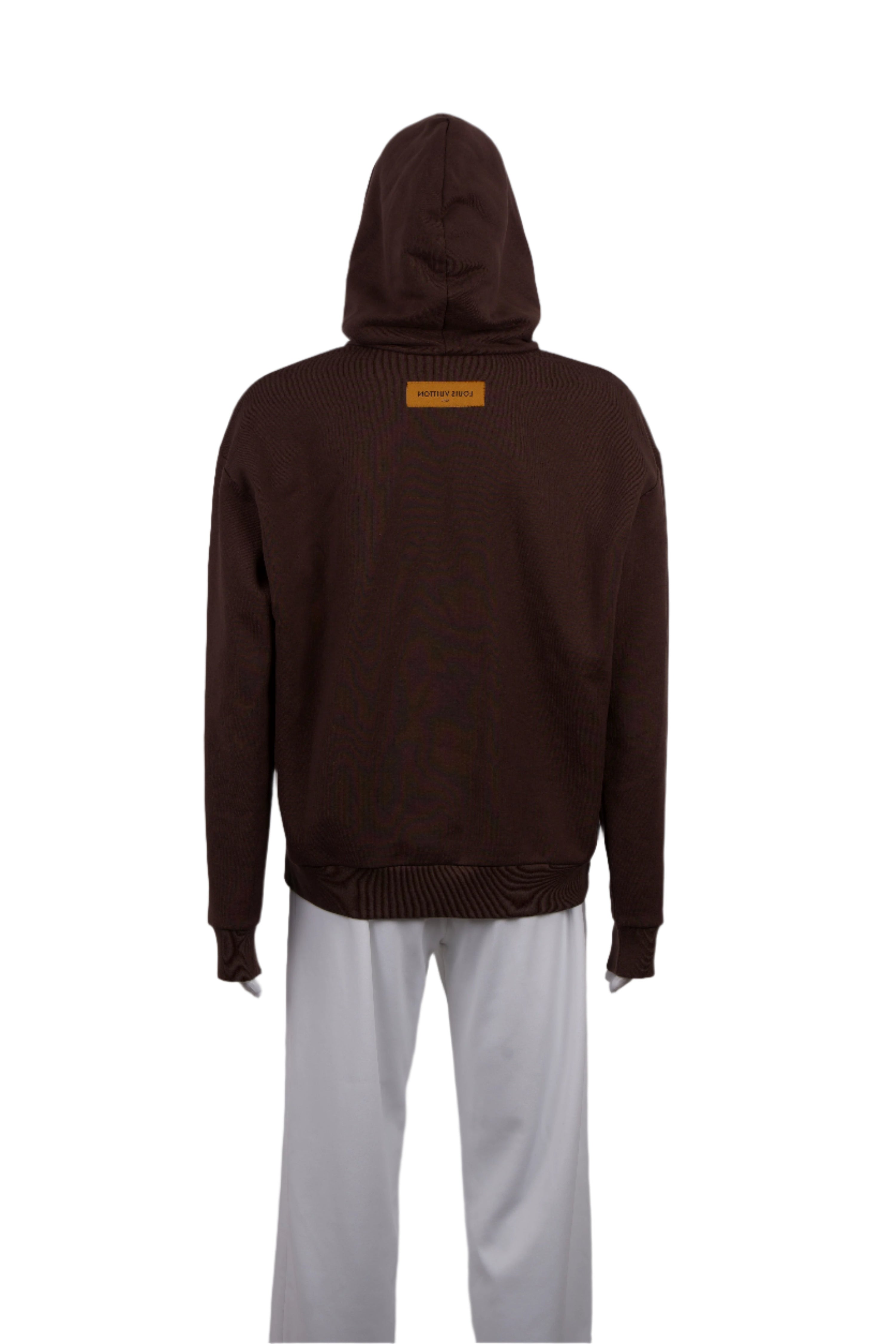 Sweat à capuche Louis Vuitton marron avec motif abeille